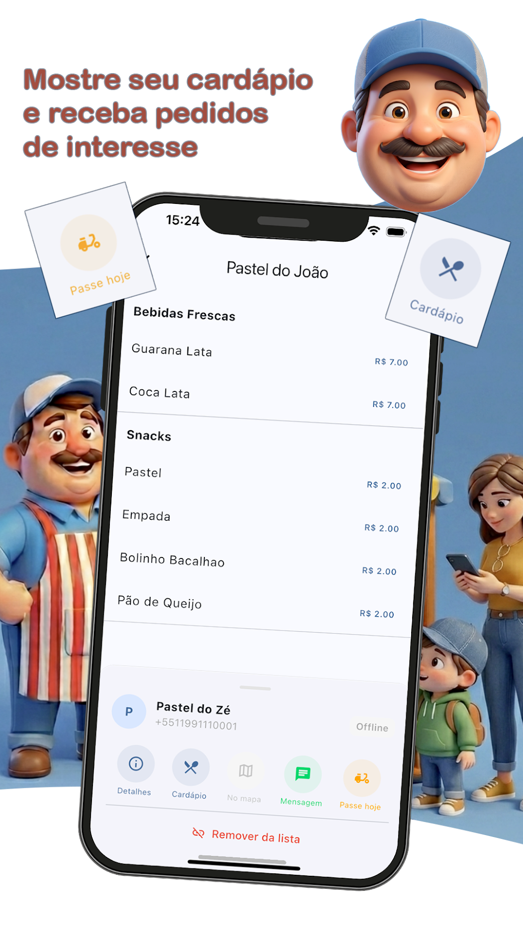 Radar Ambulante — função Peça para Passar